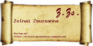 Zolnai Zsuzsanna névjegykártya
